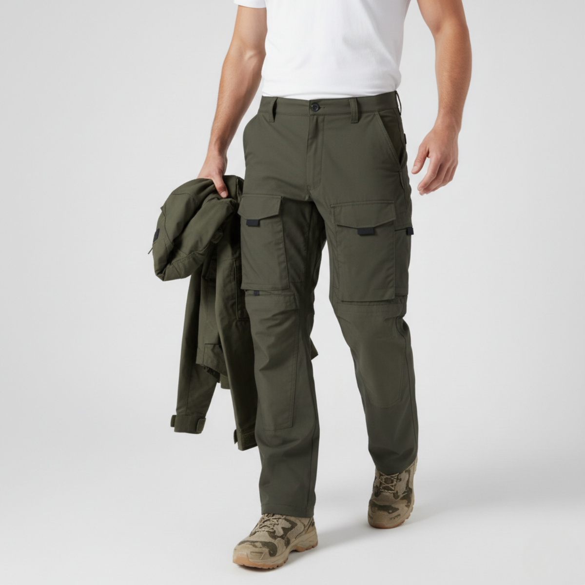 Pantalon de Travail Multi-Poches Vert Pour Homme - SafeGuard