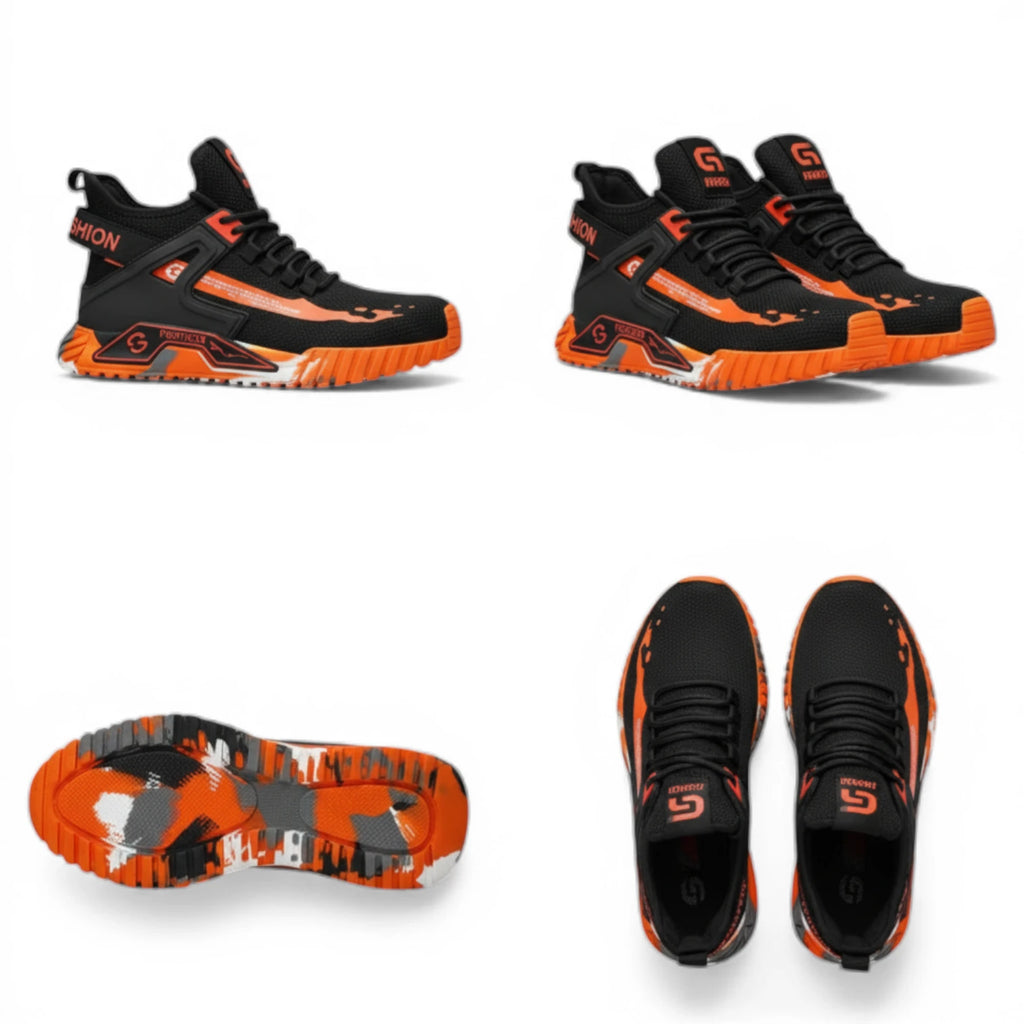 Chaussure De Sécurité Homme et Femme Orange et Noire - Vaporex