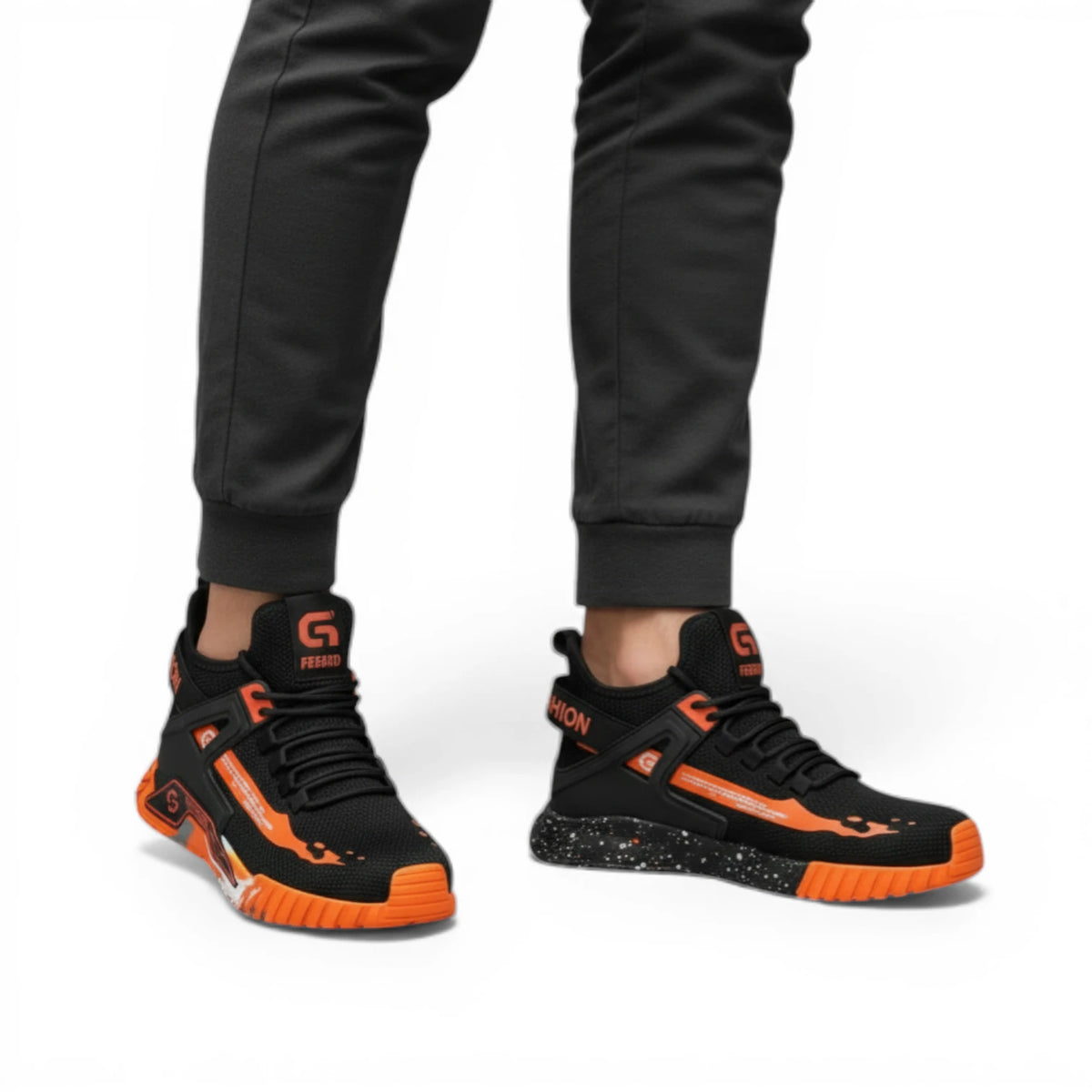 Chaussure De Sécurité Homme et Femme Orange et Noire - Vaporex
