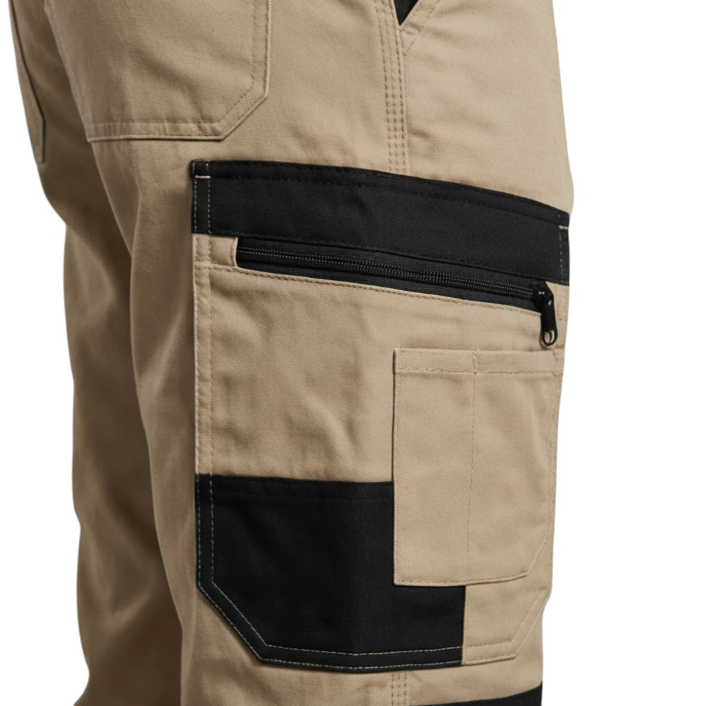 Pantalon de Travail pour Homme Kaki - TheWarrior